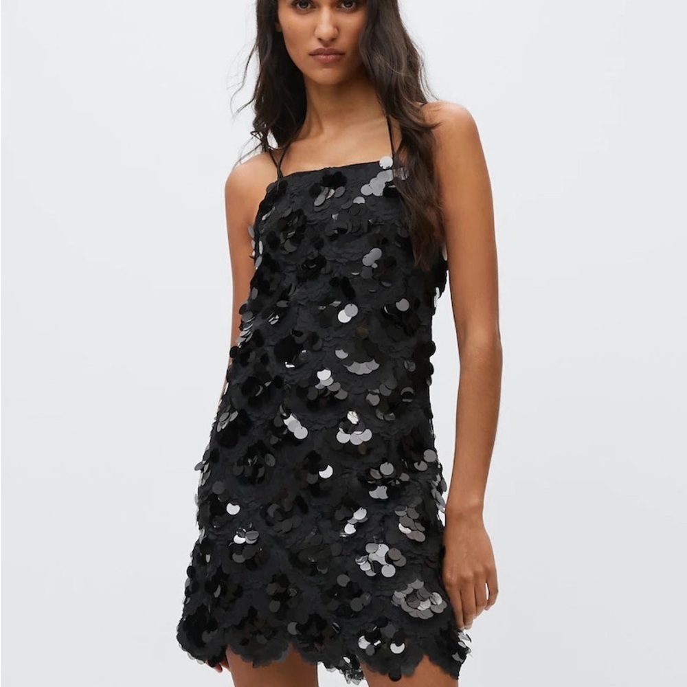 Elegant Black Sequin Dress